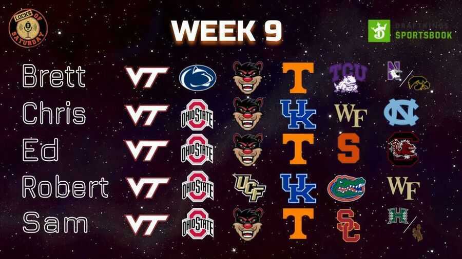 Lock$ of Saturday: Week 9